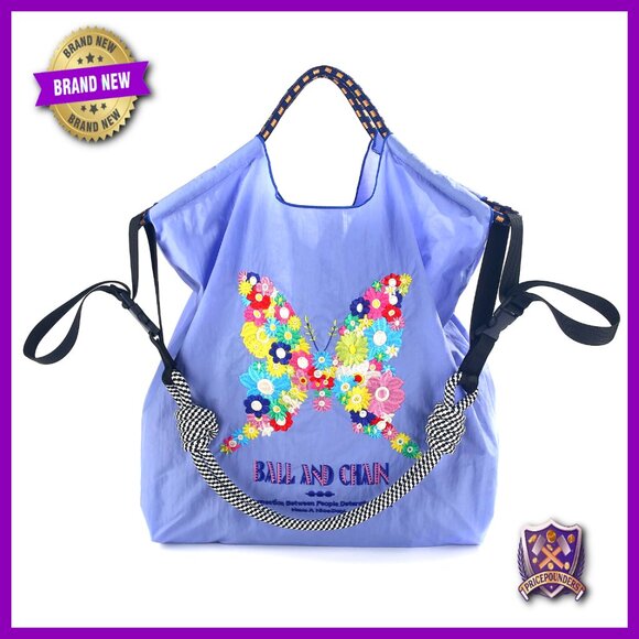 Handbags - Embroidered Nylon Tote Crossbody Bag Travel Beach Boho Chic Adjustable Straps